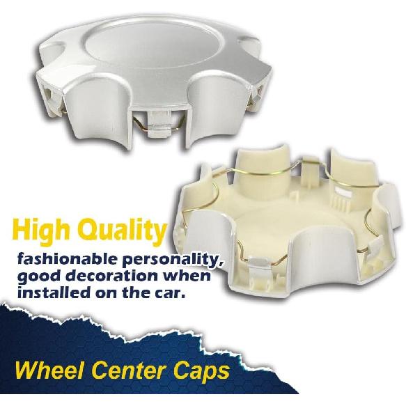 G-PLUS Kołpaki na środek koła Kompatybilne z 03-07 Toyota Tundra Sequoia Zamienny kołpak na piastę Zestaw 4 szt., Srebrny