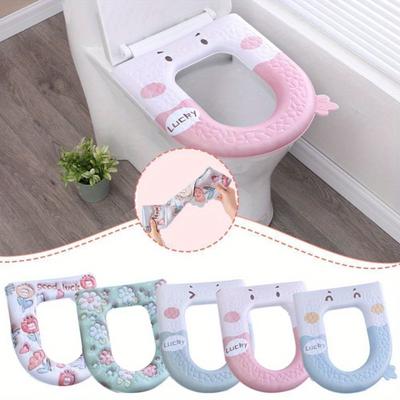 1PC Waterproof Cartoon Pattern Toilet Seat Cover Hygienic for Germ Free Bathroom Accessories Universal Toilet Seat Cover