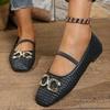 Fashion 2025 New Hot Selling Simple Elegant Lightweight Soft Bottom Shoes Women's New Casual Buckle Flat Bottom Comfortable Rubber Sole