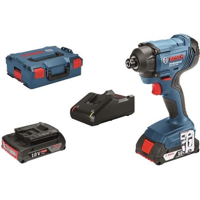 Bosch Professional GDR 18V-160 Impact Driver + 2 X 2.0Ah Batteries + L-BOXX - 06019G5100