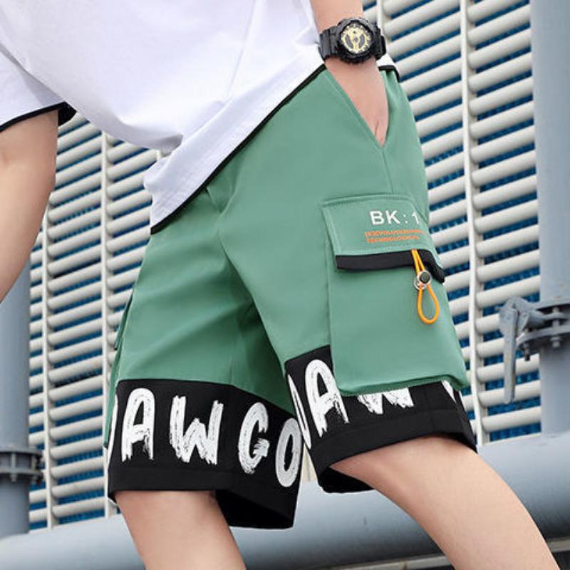 Shorts Men's Summer All-match Five-Point Pants Loose Straight Youth Short Overalls