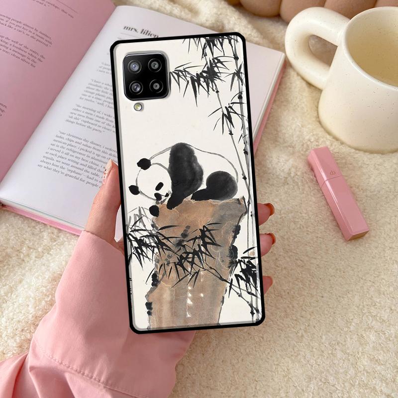 Chinese Bear Panda For Samsung Galaxy A55 A35 A15 A32 A12 A22 A52 A54 A34 A14 A56 A36 A26 A16 A13 A53 A06 Case