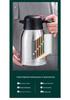 European Style 2L Stainless Steel Thermos Flask - Double-layer Vacuum Insulated Coffee Pot, Household Hot Water Bottle with Custom Logo.