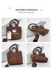 2025 Autumn/Winter Leopard Print Cute Single Shoulder Tote Bag - Large Capacity Shopping Handbag