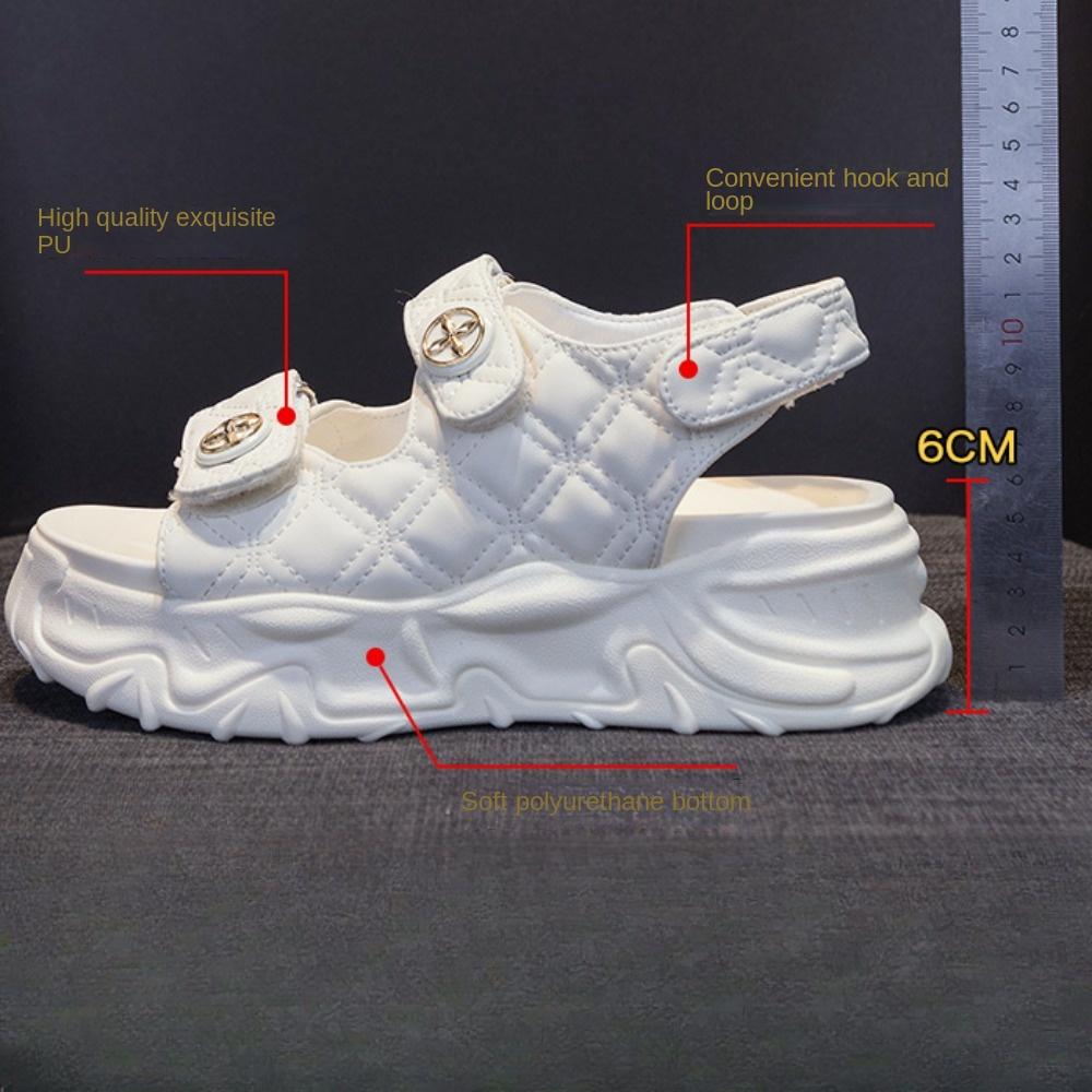 Summer Joker Women Platform Muffin Velcro Sports Beach Sandals