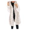 Kvinners faux-fur' Gilet langermet vest Body Warmer Jacket Coat Yttertøy