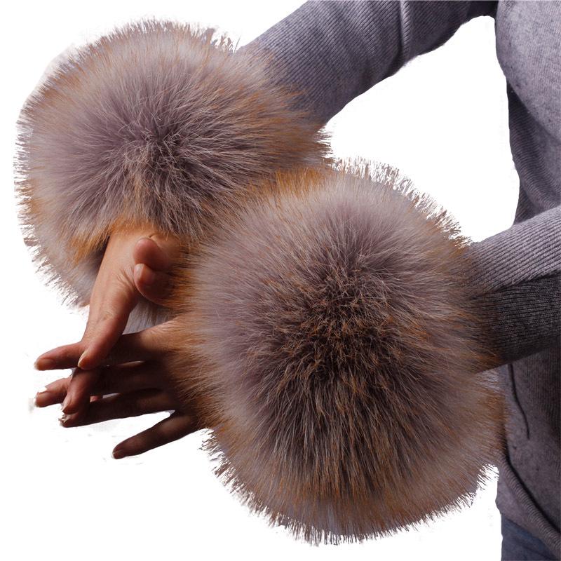 Women's Fluffy Faux Fur Wristband & Cuff Sleevelets