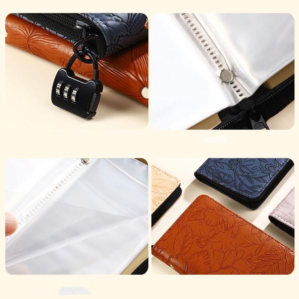 Wallet Storage Saving Money Binder PU Leather Account Book Planner Organizer  New Year's Gift
