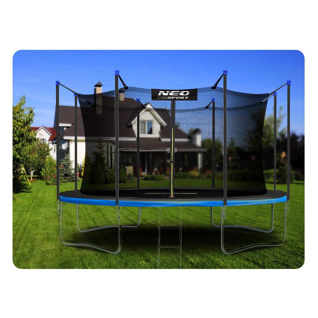 Trampolina Ogrodowa 14Ft/435Cm Z Siatką Wewnętrzną I Drabinką Neo-Sport