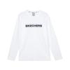Letter Print Crew Neck Pullover Long Sleeve T-Shirt Men Tops Bright-White L123M031-0019