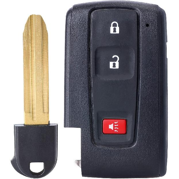 Smart Key Fob Keyless Entry Remote Transmitter Replacement for Toyota Prius 2004-2009 3 Button Ask 312MHz 4D69 Chip (FCCD:MOZB31EG P/N:89994-47061)