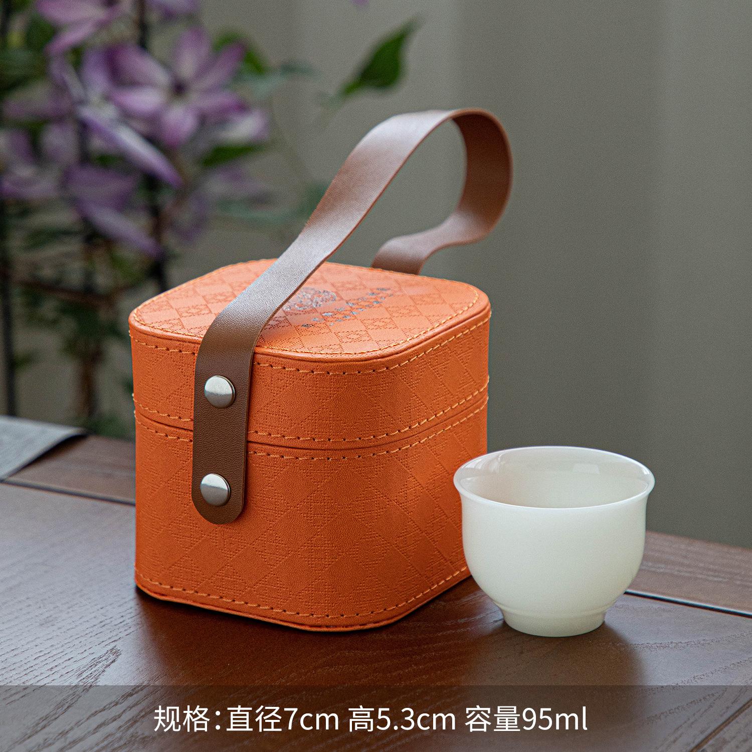 

Hand-painted ice-type jade porcelain master cup, high-end gift box, gift for customers, personal single cup tea cup