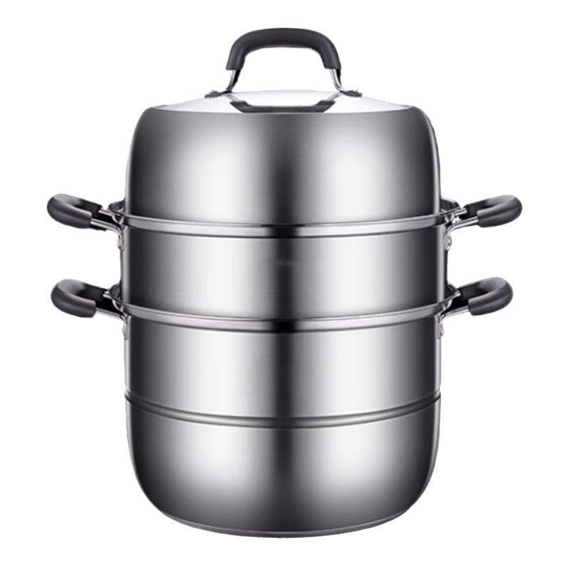 Yingbai 3-Layer 28cm 304 Stainless Steel Steamer Pot