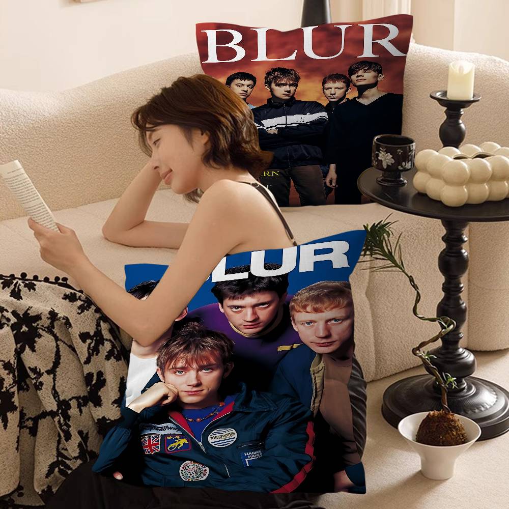 B-Blur Banda de Rock Foto Personalizada Texto Cojines Decorativos para el Hogar Regalos para el Hogar 45x45cm
