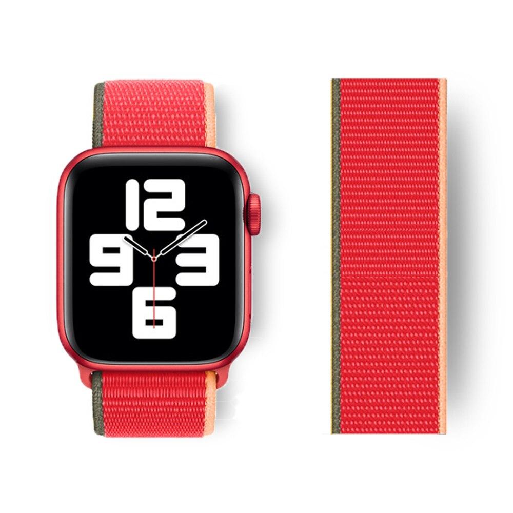 Nylon Strap for Apple Watch Band 44mm 40mm 42mm 38mm Wristband Belt International Collection Sport Loop Bracelet iWatch 5 4 3 Se 6
