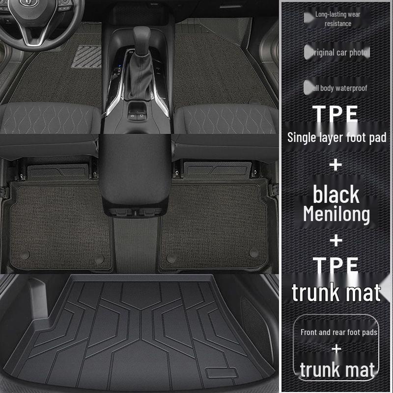 All-Weather Floor Mats for Toyota Vios - Full Coverage TPE Foot Mats with Driver's Seat Original Carpet Replacement.