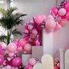 26/52Pcs Pink Latex Balloon Set With Sequins For Birthday Party Scene Decoration Wedding Anniversary Baby Shower 5