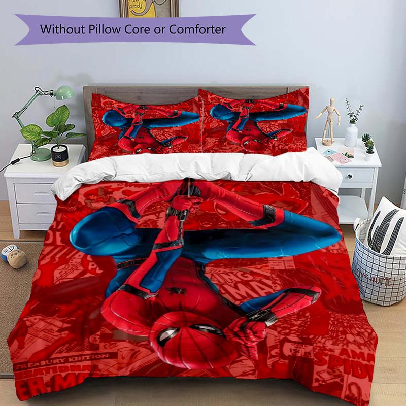 Spiderman Artwork Print 3Pcs Bedding Setduvet Cover With 2 Bedropillowcase Home Birthday Gift