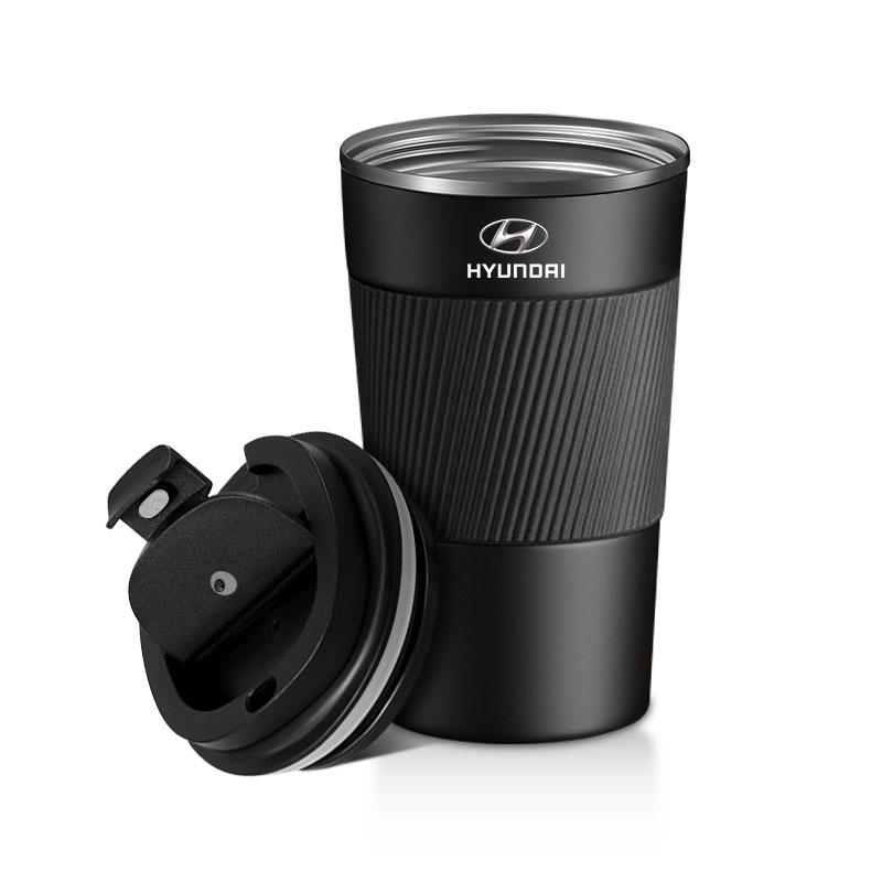 500ml Zanglamaydigan Po'latdan Yasalgan Kofe Tumbleri Termos Krujka Portativ Sayohat Termosi Hyundai Mistra Lafesta Elantra Accent IX35 I20 I30 Azera Sonata uchun