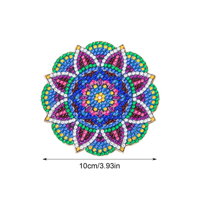 Umělecké malované podložky pod sklenice Kamínkové umělecké podložky pod sklenice Protiskluzové Kamínkové řemeslné podložky pod sklenice S držákem Umělecké řemeslné potřeby Na Vánoce