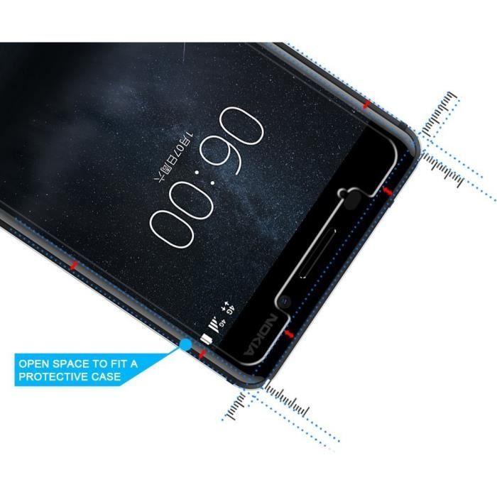 Film de protection d'écran - PHONILLICO - NOKIA 6 - Pack de 3 - Verre trempé - Résistant aux rayures