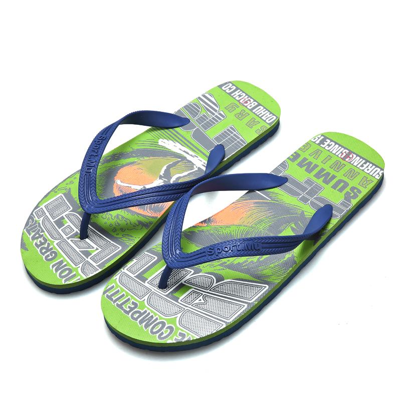 Cheap Summer Man Flip Flops Non-slip Beach Slippers Men Outdoor Green Men's Flip-Flops Fashion Slides Flat chinelo masculino