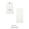 Kaslead New Women Clothes Western Style With Belt Knitted Top Skirt 4192062 4192063