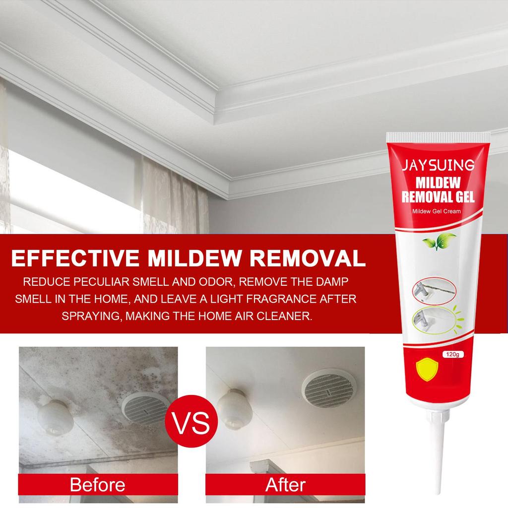 Jaysuing Mildew Remover, Cleaning and Stain Removal Anti-Mold Cleaner for Bathroom and Kitchen Ceilings and Walls, 120g