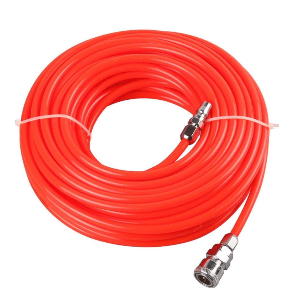 PLEAVIT Air Hose, 5mm Inner Diameter, 8mm Outer Diameter, with Coupler, 10m, Red, for Airbrushes