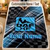 Flannel BlanketDAF Custom Name Text Personalized Soft Warm Throw Blanket Home Decor Gift