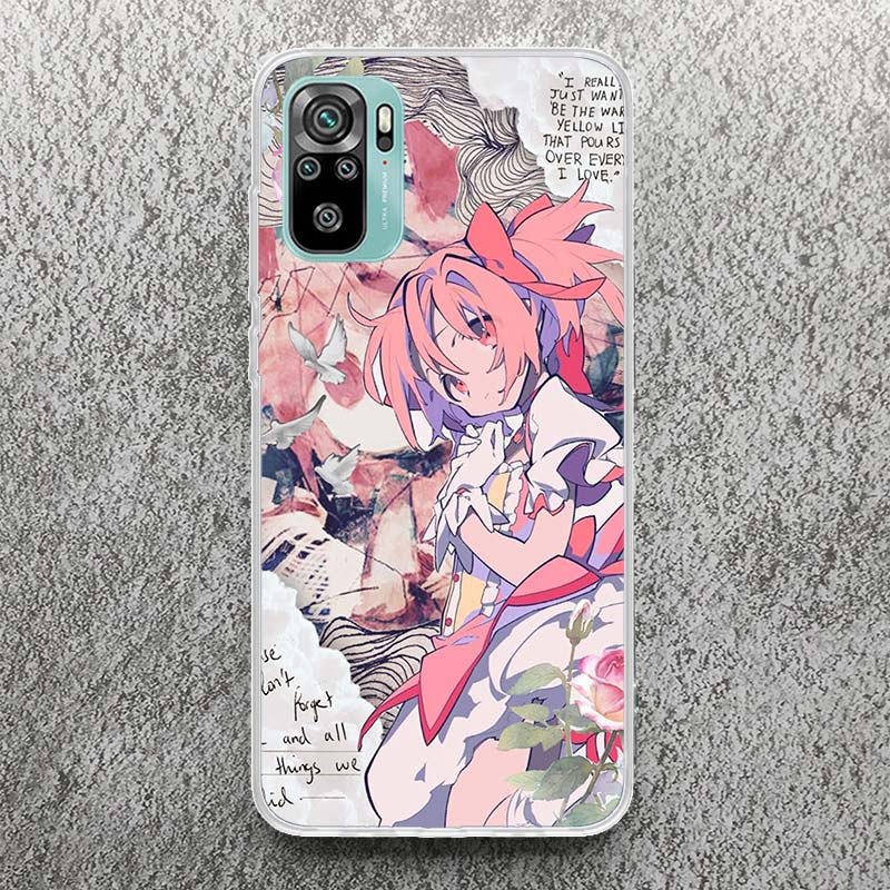 

Madoka Magica Anime Print Soft Case for Xiaomi Redmi 14C 13C 12C 13 12 Phone Shell 10C 10A 10 9A 9C 9T 9 8A 8 7A 7 6A 6 Pro Redmi 12