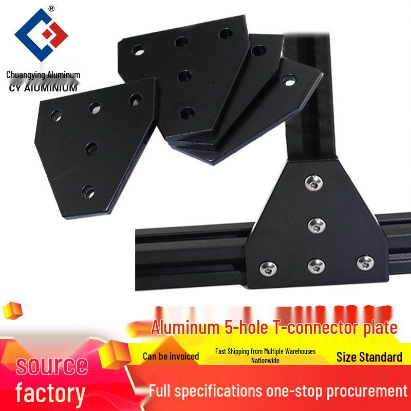 T-slot Aluminum 5-Hole 2020/3030/4040/4545 Triangle Connector Plate
