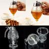 Honey Dispenser Pot Container Cup Juice Syrup Kettle Kitchen Bee Drip Rack Stand Portable Storage Pot Transparent Container