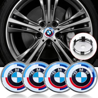 4 szt. 60 mm Nakładki na środek piasty koła samochodowego, Osłony felg, Naklejki z emblematem Dla 50TH E46 E39 E90 E60 E36 F30 F10 E34 E30 20 Akcesoria samochodowe
