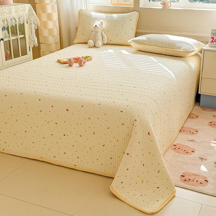 Milk fleece bed cover one side fleece one side cotton tatami sheet coral fleece padded mattress