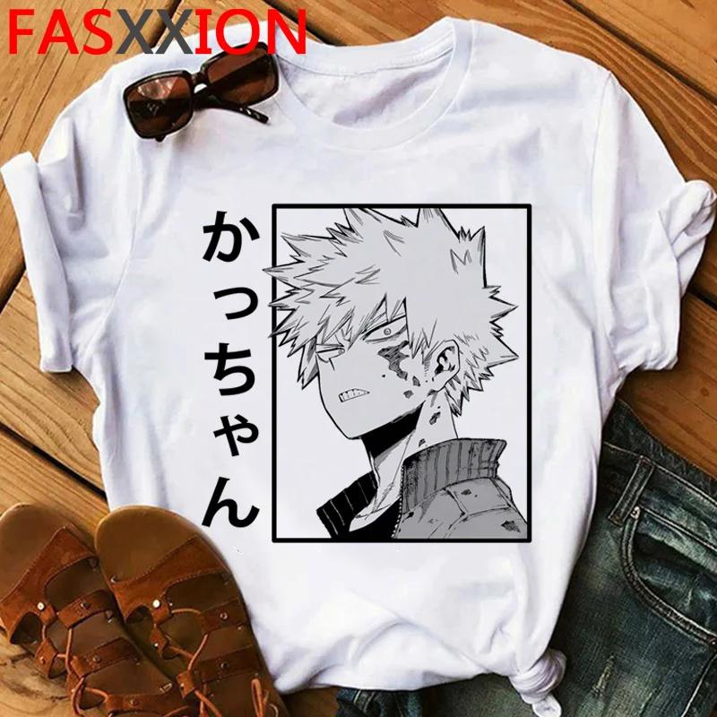 Bakugou My Hero Academia Anime Boku No Hero Academia Summer Top T-shirt Unisex White T Shirt Kawaii 2021 Streetwear Clothes