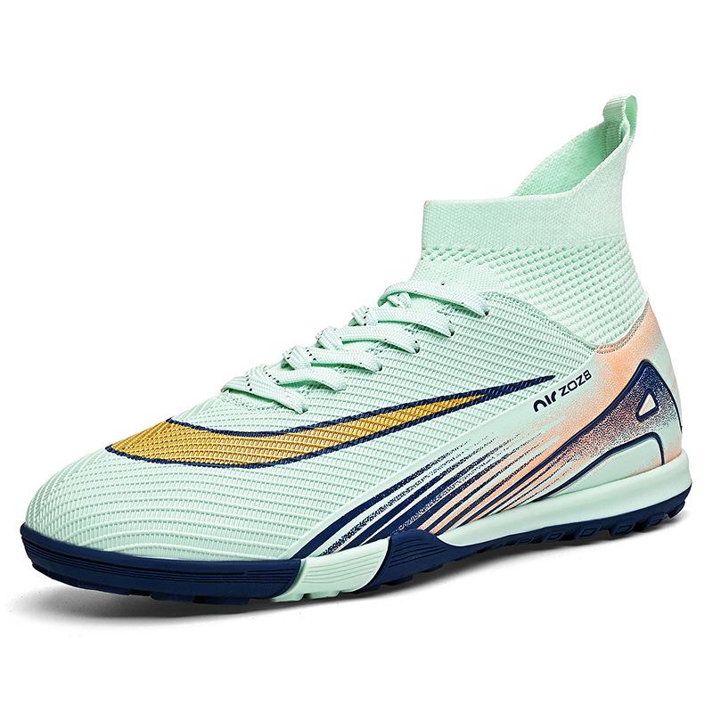 New Football Shoes Long Broken Nails High Top Breathable Sports Men's and Women's Models