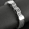 Gold Color Stainless Steel Bracelet Men 11MM Link Chain Men's On Hand Bands Bracelets Male Jewellery Iron Mannen Armband