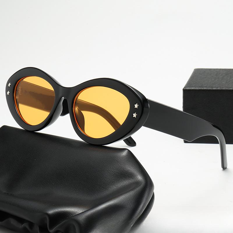 Retro Cat's Eye Avansert Følelse Dame Solbriller Europeisk og Amerikansk Mote Trend Personlighet UV Solbriller.