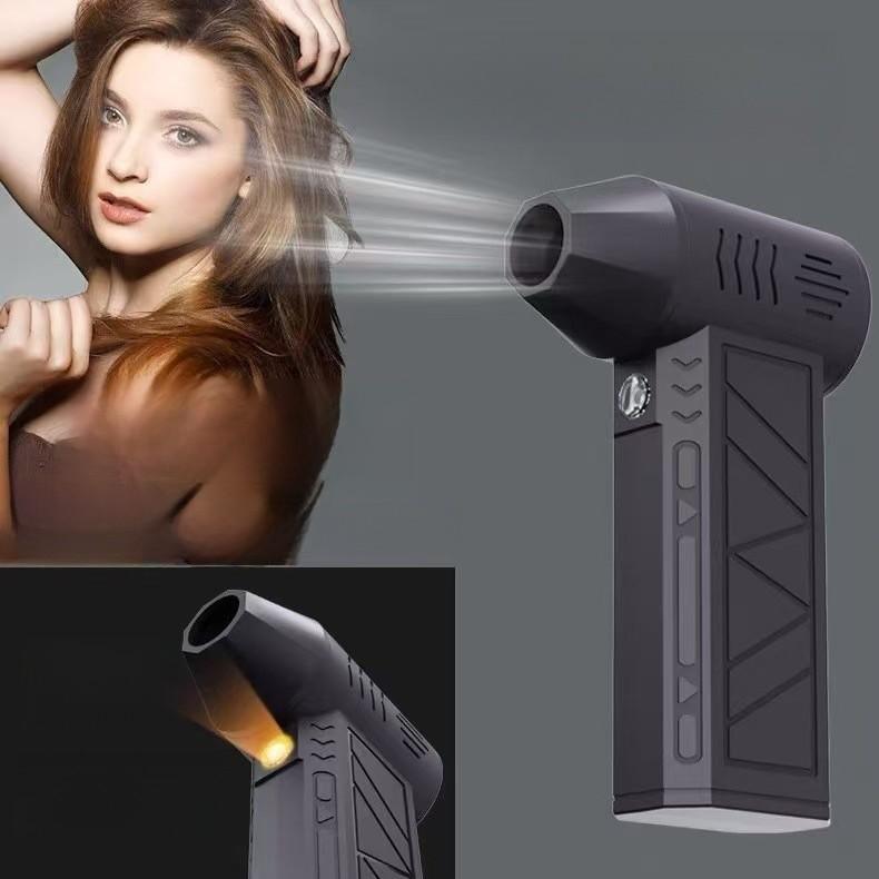 Usb Powered Handheld Turbo Fan With Dust Blower And Led Torch For Outdoor And Home Use