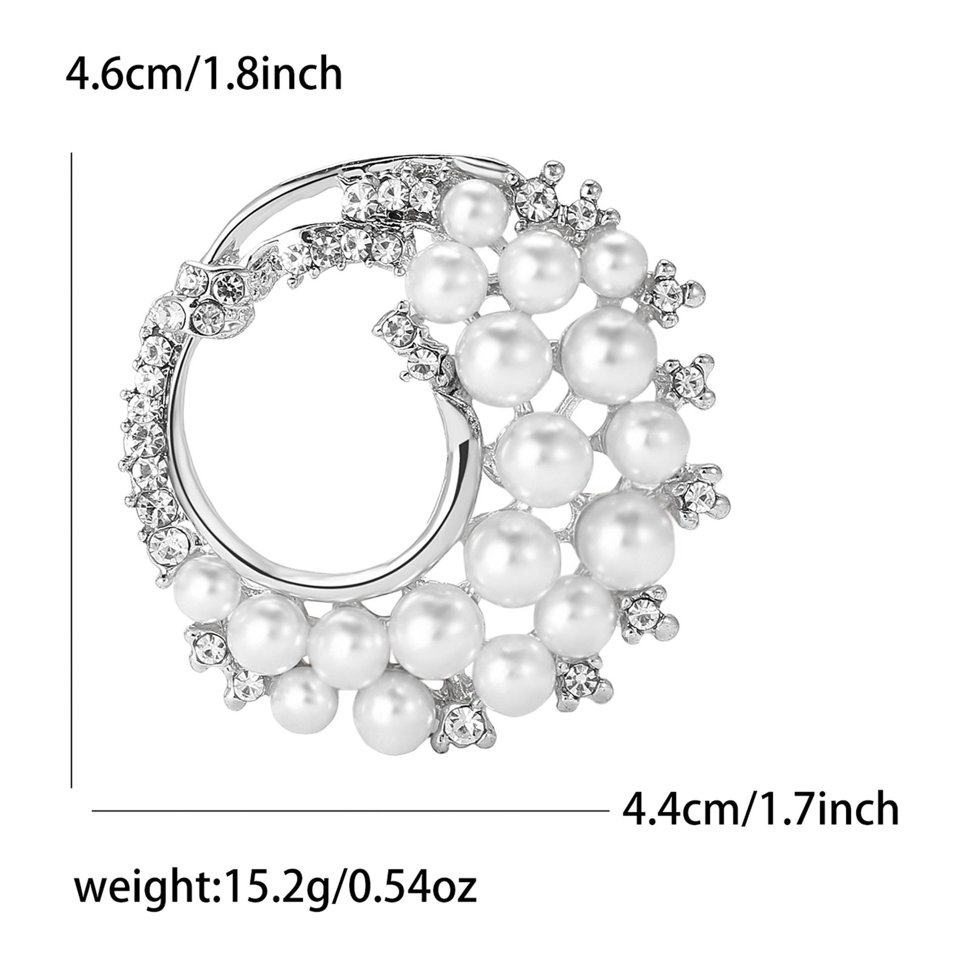 

Изысканная универсальная брошь в виде венка из жемчуга из сплава, темпераментная универсальная брошь для женского костюма, свитера, корсажа, украшение