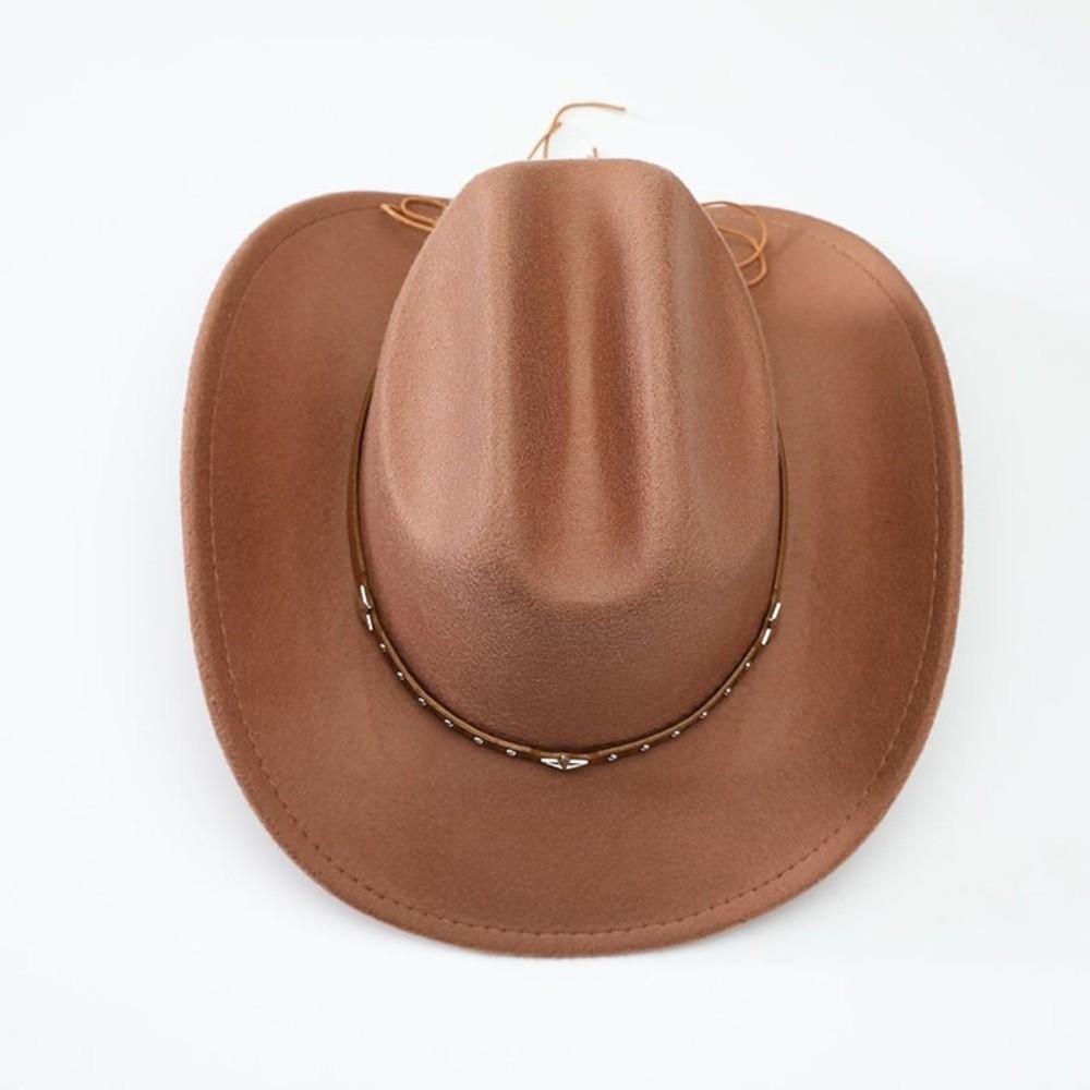 Cintura con Testa di Stella Cappello da Cowboy Occidentale Cappellino da Cowgirl in Feltro Cappello da Sole Fedora Jazz Cappelli Donna