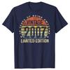 Vintage 2007 Limited Edition T-Shirt Humor Funny Adulting 18 Year Old Gift 18th Birthday Awesome Tee Short Sleeve Clothes