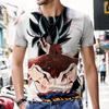 2026 Summer Dragon Ball Retro Fitness T-shirt Men's Oversized 3D Printed Short-sleeved