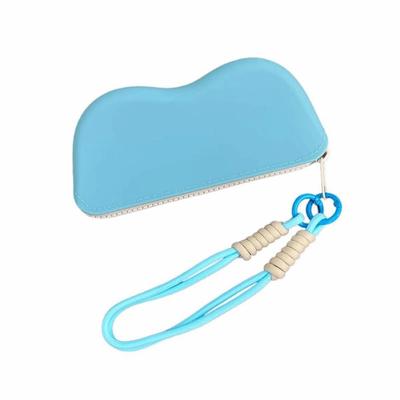 Soft Silicone Silicone Glasses Bag Candy Color Lightweight Sunglasses Storage Bag Zipper Closure Waterproof