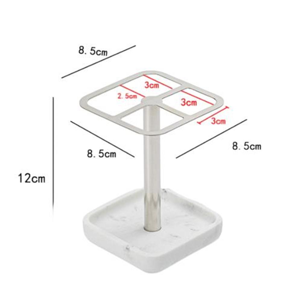 Toothbrush Holder, Stainless Steel Toothbrush Holder With Storage Space, Resin Base, Rust Bathroom Accessories Organizer Brush