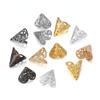 50 Stück 16 x 16 mm Perlenkappe, antike Charms, Blumenform, Anhänger für Schmuckherstellung, DIY-Ohrring, Halskette, Zubehör