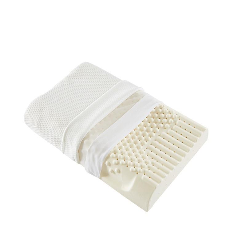 3D Convex Particle Massage Latex Pillow Cervical Spine Protection and Sleep Aid Pillow Core High Rebound Non Deformable Headrest, Dry and Breathable