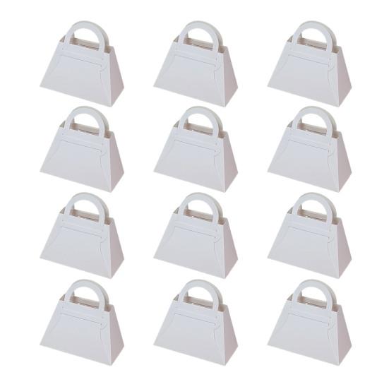 12Pcs Gift Boxes with Handles Paper Gift Box Cookie Dessert Packaging Boxes Bridesmaids Proposal Handbag Boxes for Weddings Parties