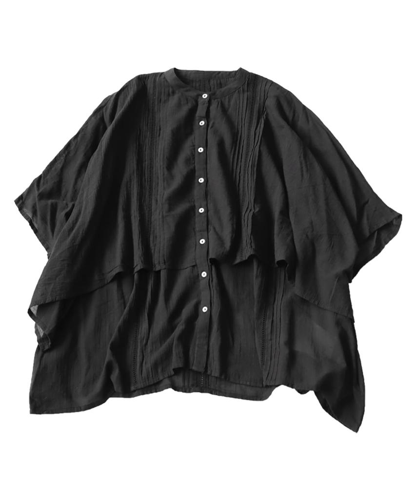 antiqua Indian Cotton Sheer Regular Size Women's 100% Shirt, (S-L), 05, Black, IYA-00011